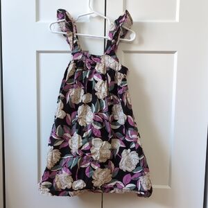 Baby GAP Floral dress with purple and Cream Accents
